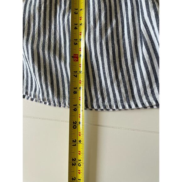 SWEET HONEY Toddler Girls 2T Striped Dress Pockets Cotton Linen Blue White - Picture 8 of 8